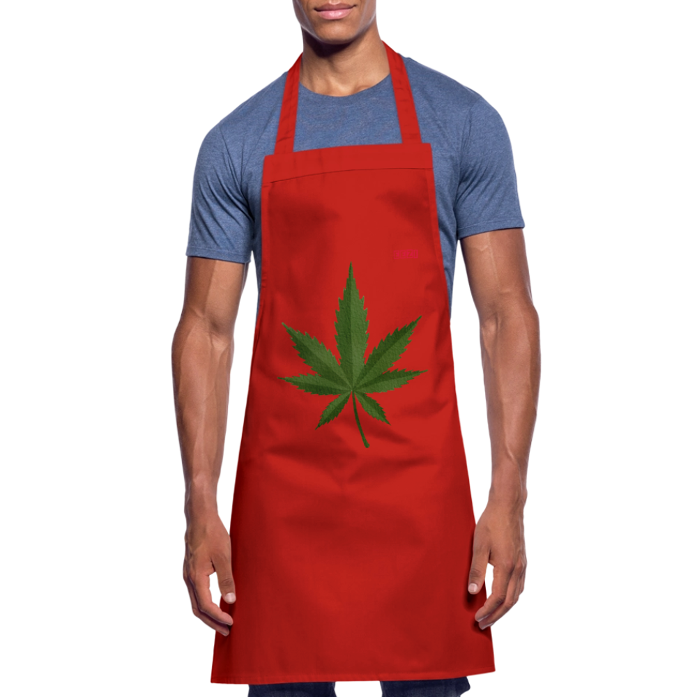 Cooking Apron HERB TIME - red