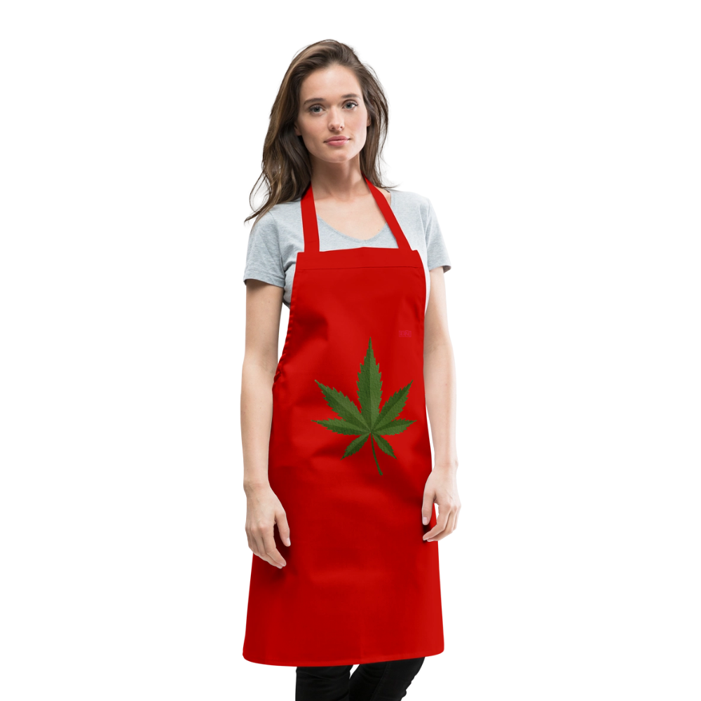 Cooking Apron HERB TIME - red