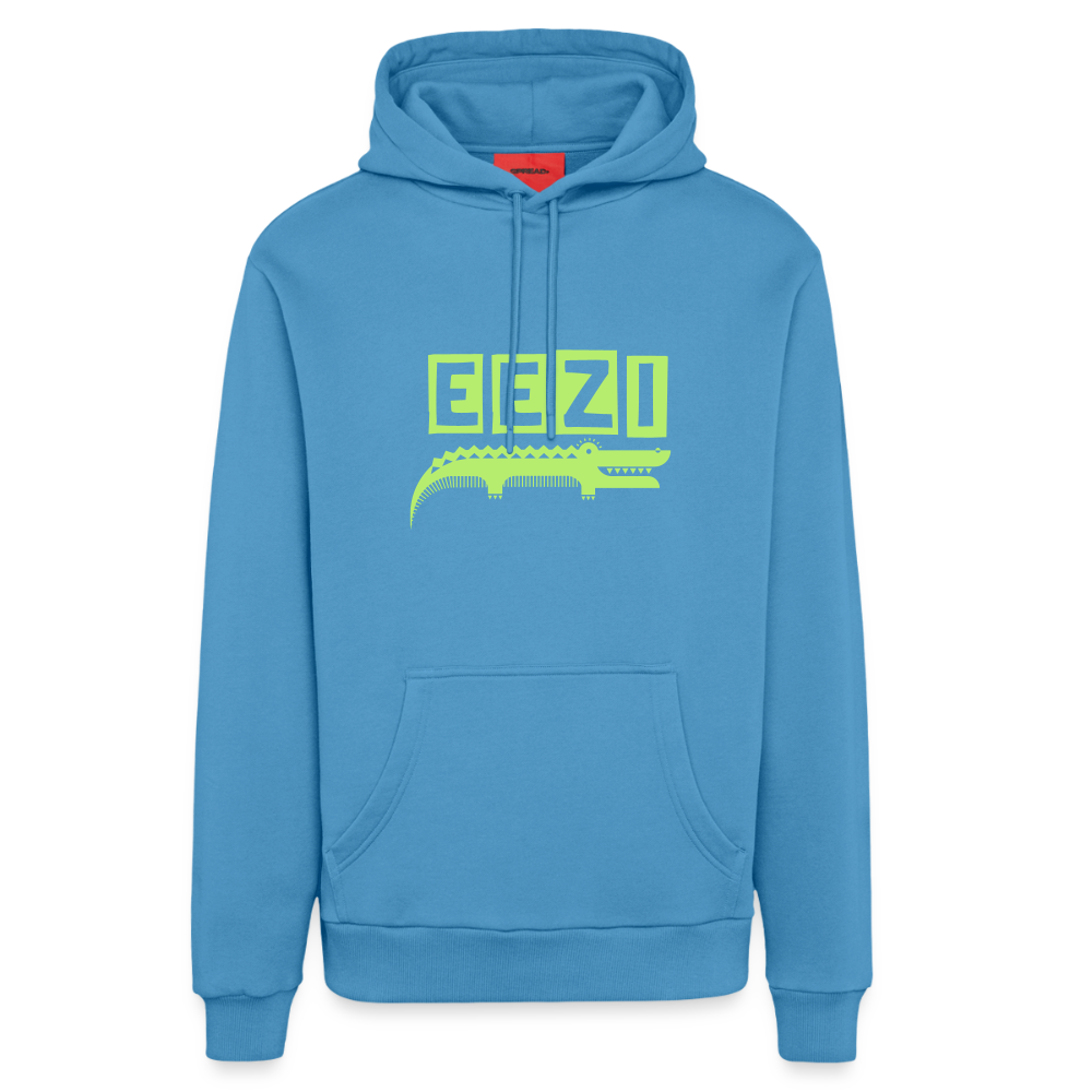 EEZI colour Logo Organic Relaxed Hoodie Made in EU - Sol Blue