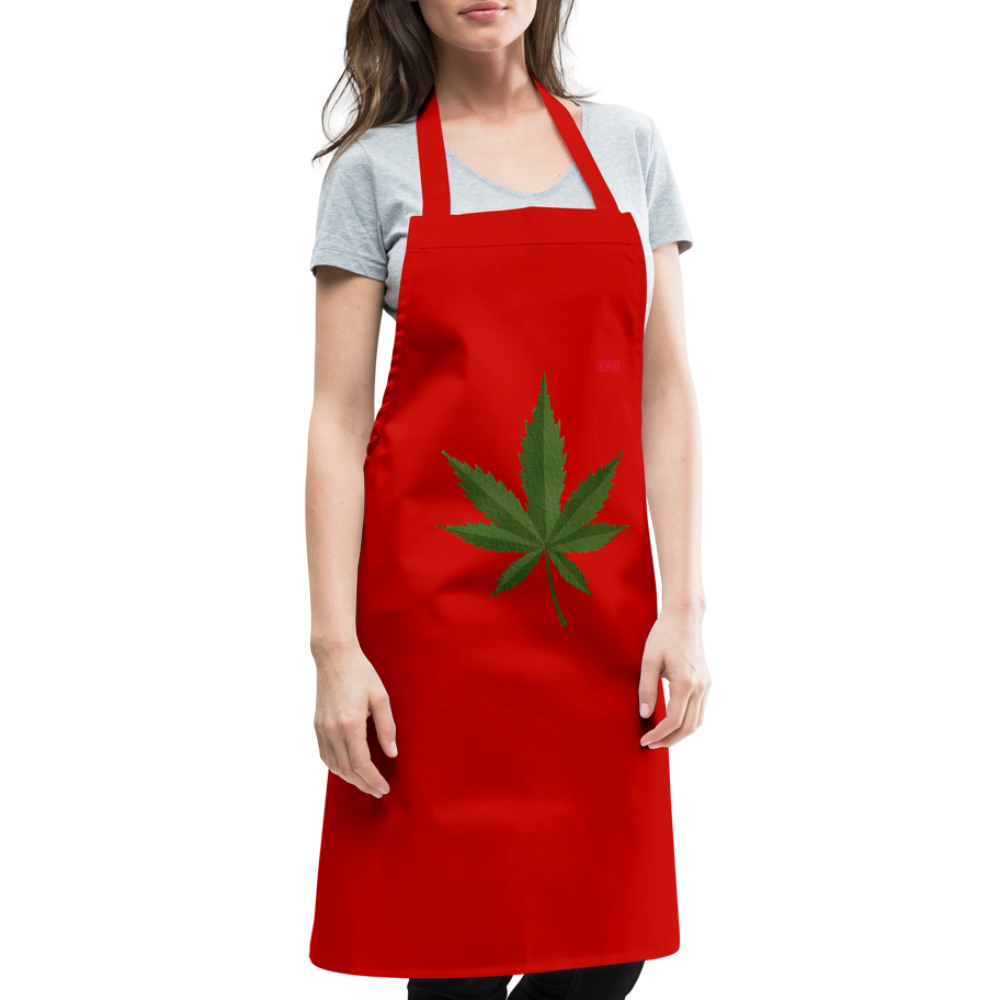 Cooking Apron HERB TIME - red