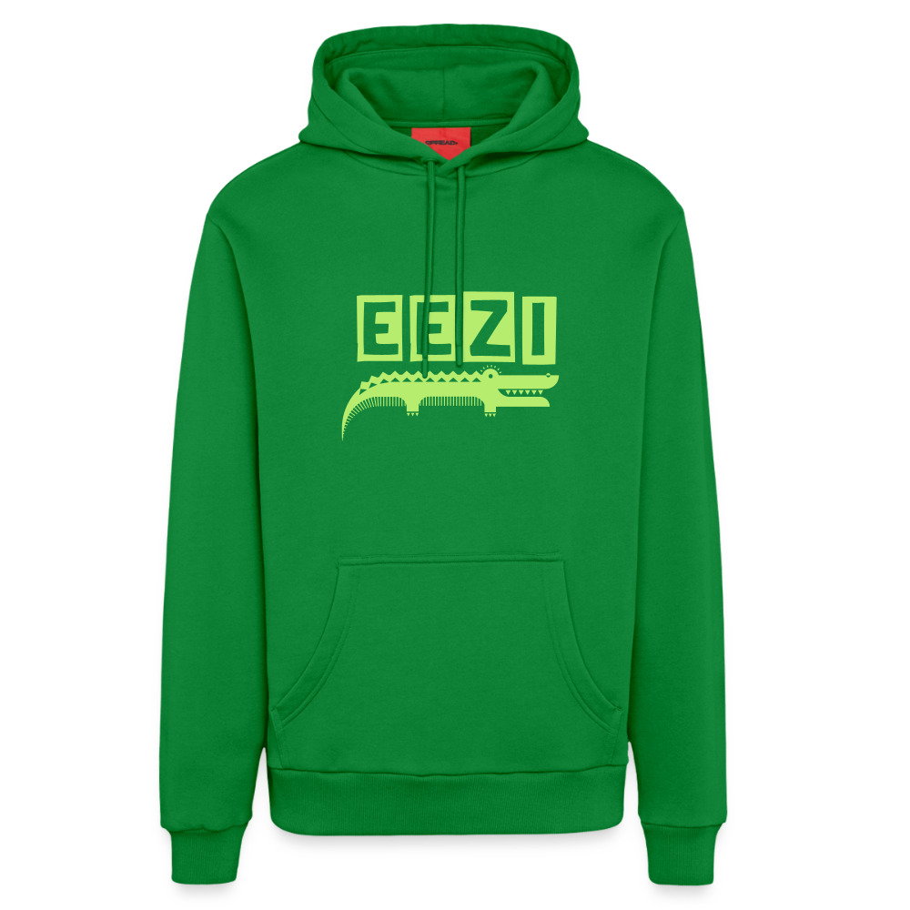 EEZI colour Logo Organic Relaxed Hoodie Made in EU - City Green