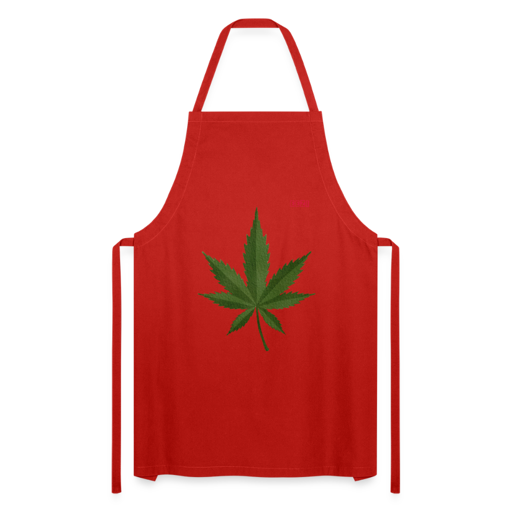 Cooking Apron HERB TIME - red