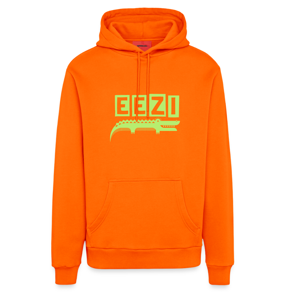 EEZI colour Logo Organic Relaxed Hoodie Made in EU - SUNSET ORANGE