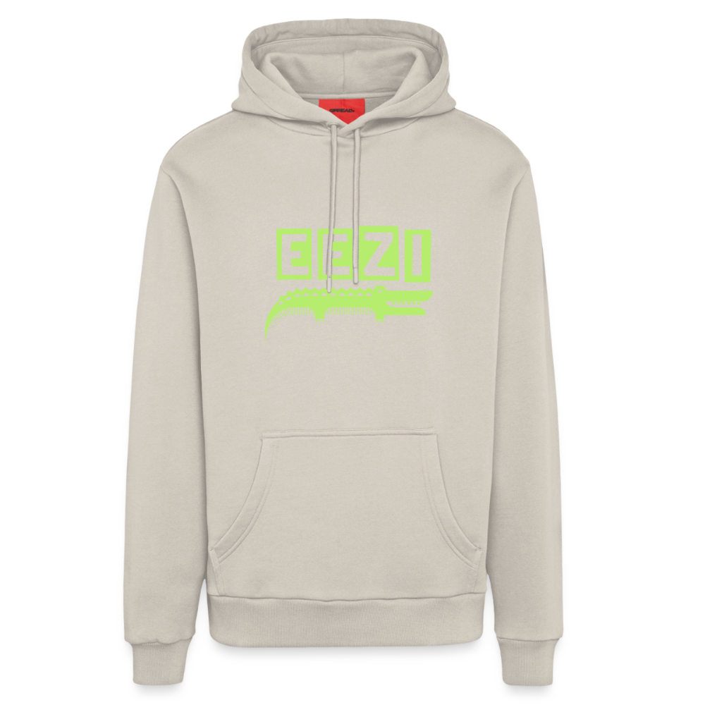 EEZI colour Logo Organic Relaxed Hoodie Made in EU - WARM CLAY