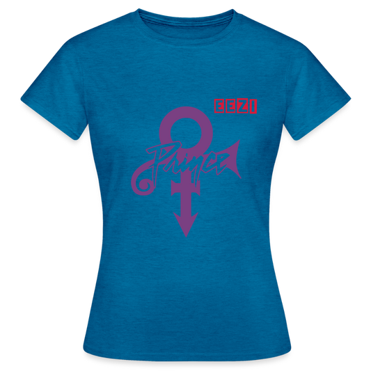 Women's T-Shirt Ladies Prince Logo - antique blue sapphire heather