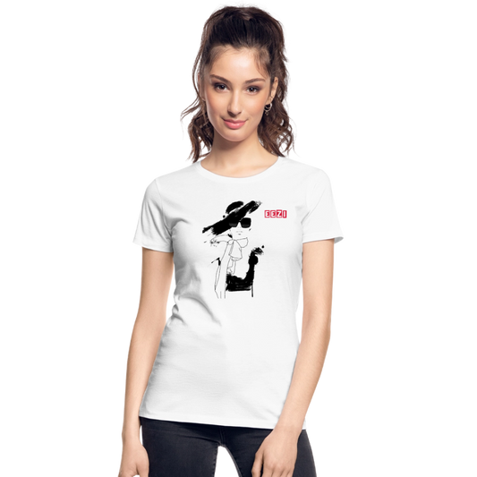 Women’s Premium Organic T-Shirt fashion lady - white