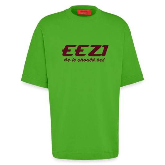 Heavyweight Oversized Organic T-Shirt Made in EU-flexprint-EEZI Tee - Apple Neon