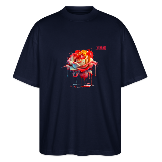 WEZI blood flower Stanley/Stella Oversized Unisex Organic T-shirt Blaster - navy