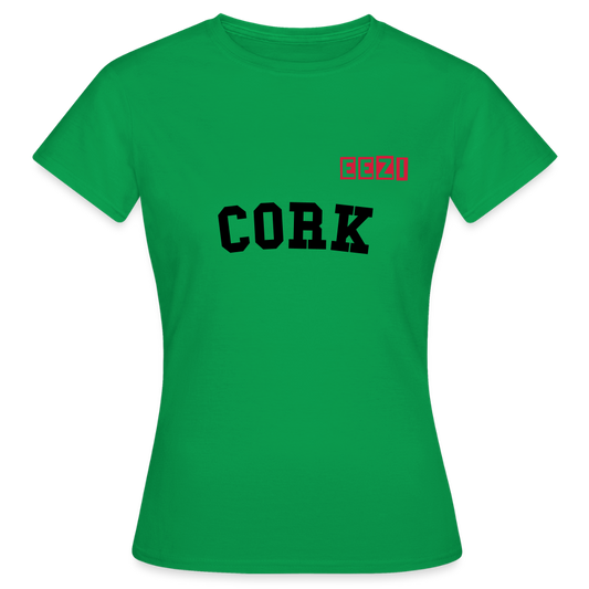 Women's T-Shirt Ladies CORK Ireland tee - kelly green