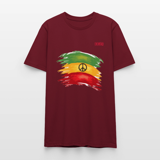 EEZI-RASTA FLAG Stanley/Stella CRAFTER Unisex T-Shirt - burgundy