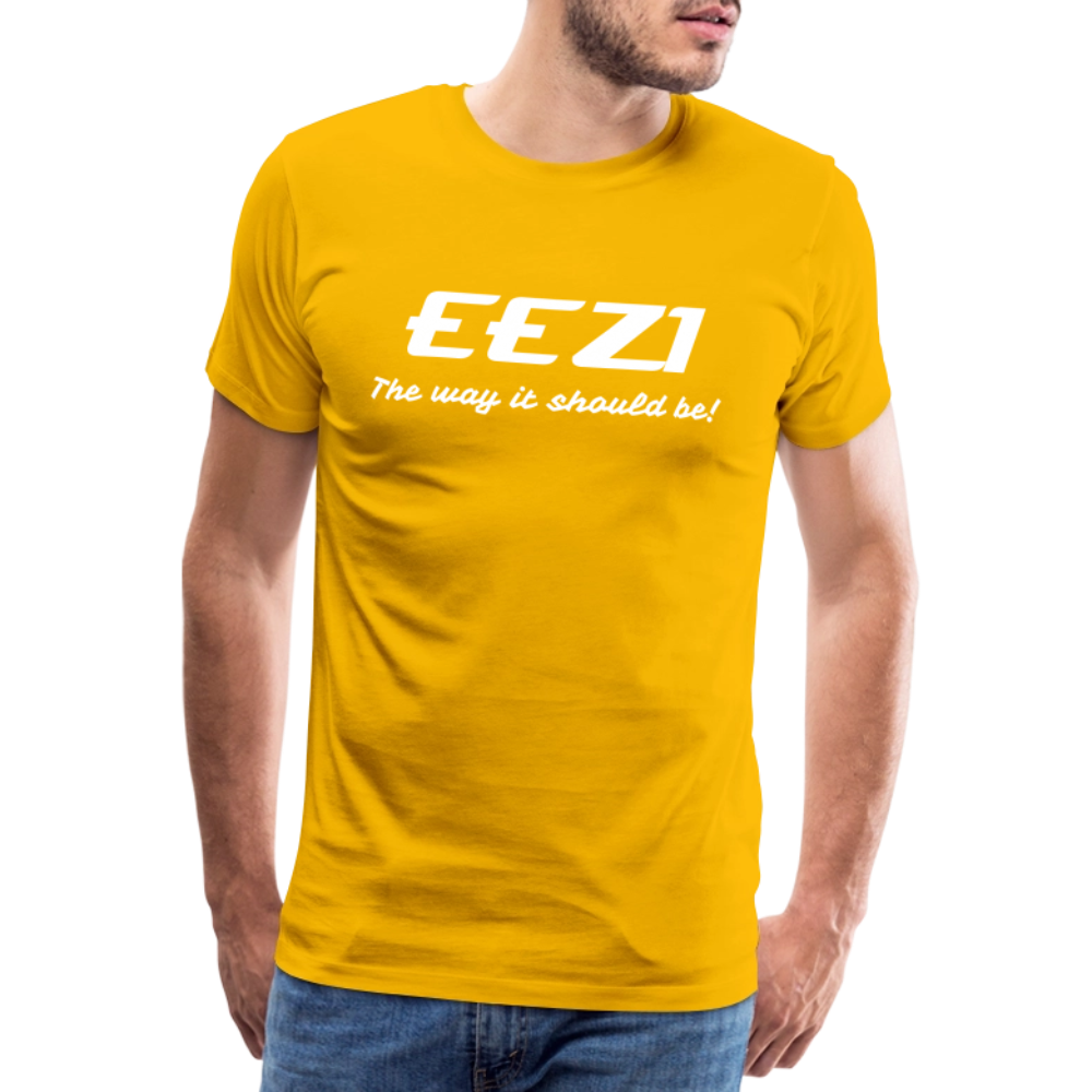 Men’s Premium T-Shirt-EEZI-The way it should be! - sun yellow