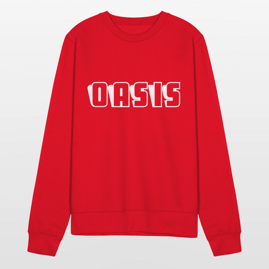 Unisex Sweatshirt Oasis lettered - red