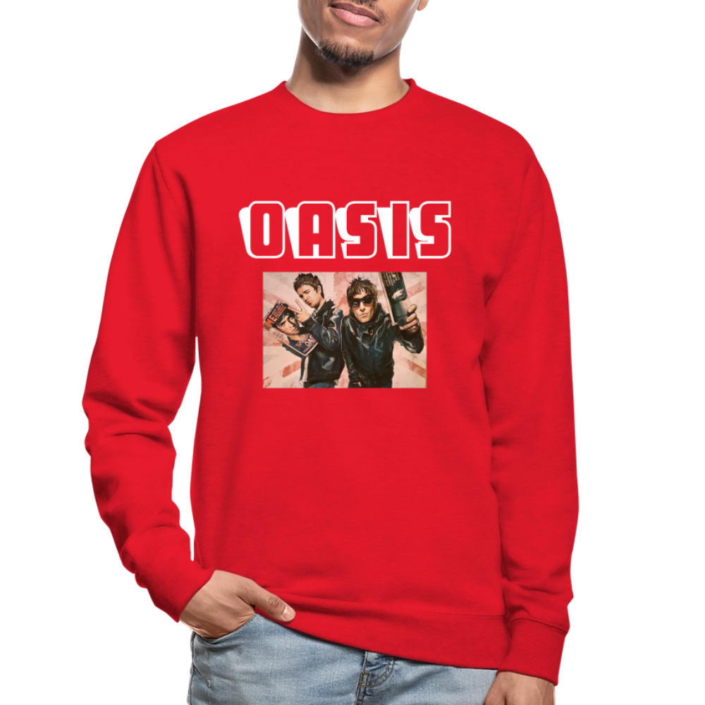 Unisex Sweatshirt Oasis Britpop - red