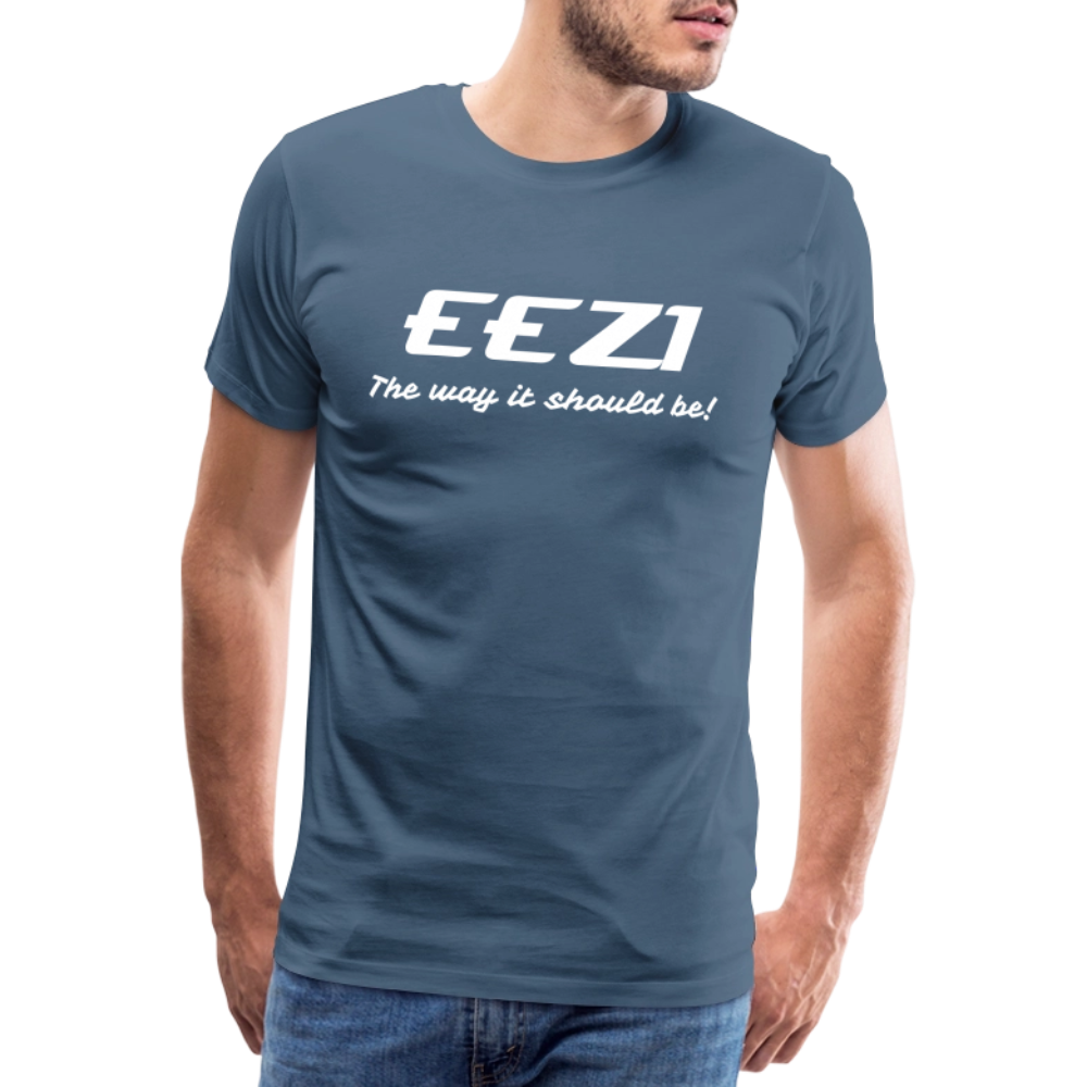 Men’s Premium T-Shirt-EEZI-The way it should be! - steel blue