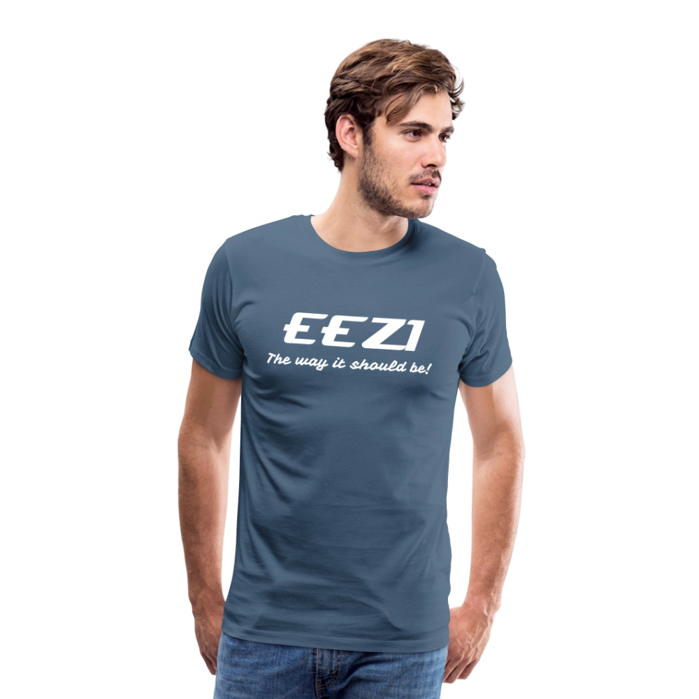 Men’s Premium T-Shirt-EEZI-The way it should be! - steel blue
