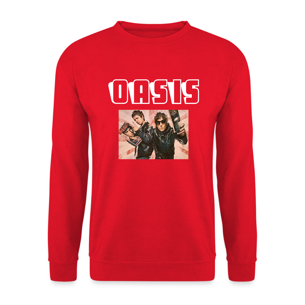 Unisex Sweatshirt Oasis Britpop - red