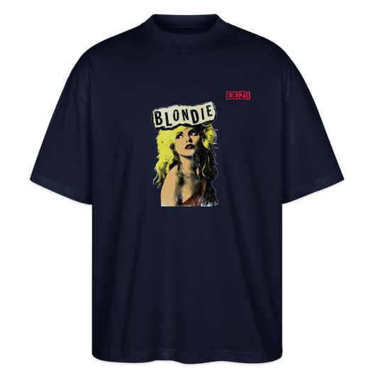 EEZI Blondie Oversized Unisex Organic T-shirt - navy
