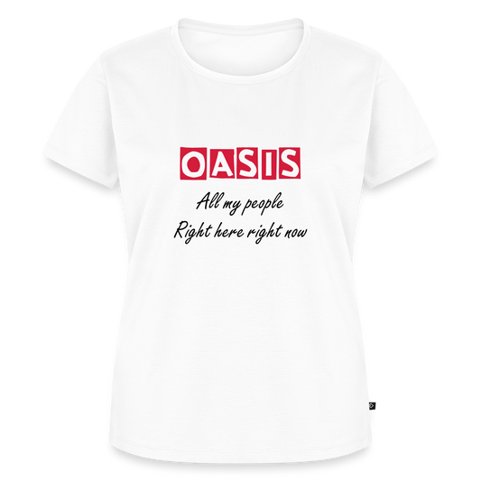 Eezi Women’s Premium T-Shirt - oasis print - white