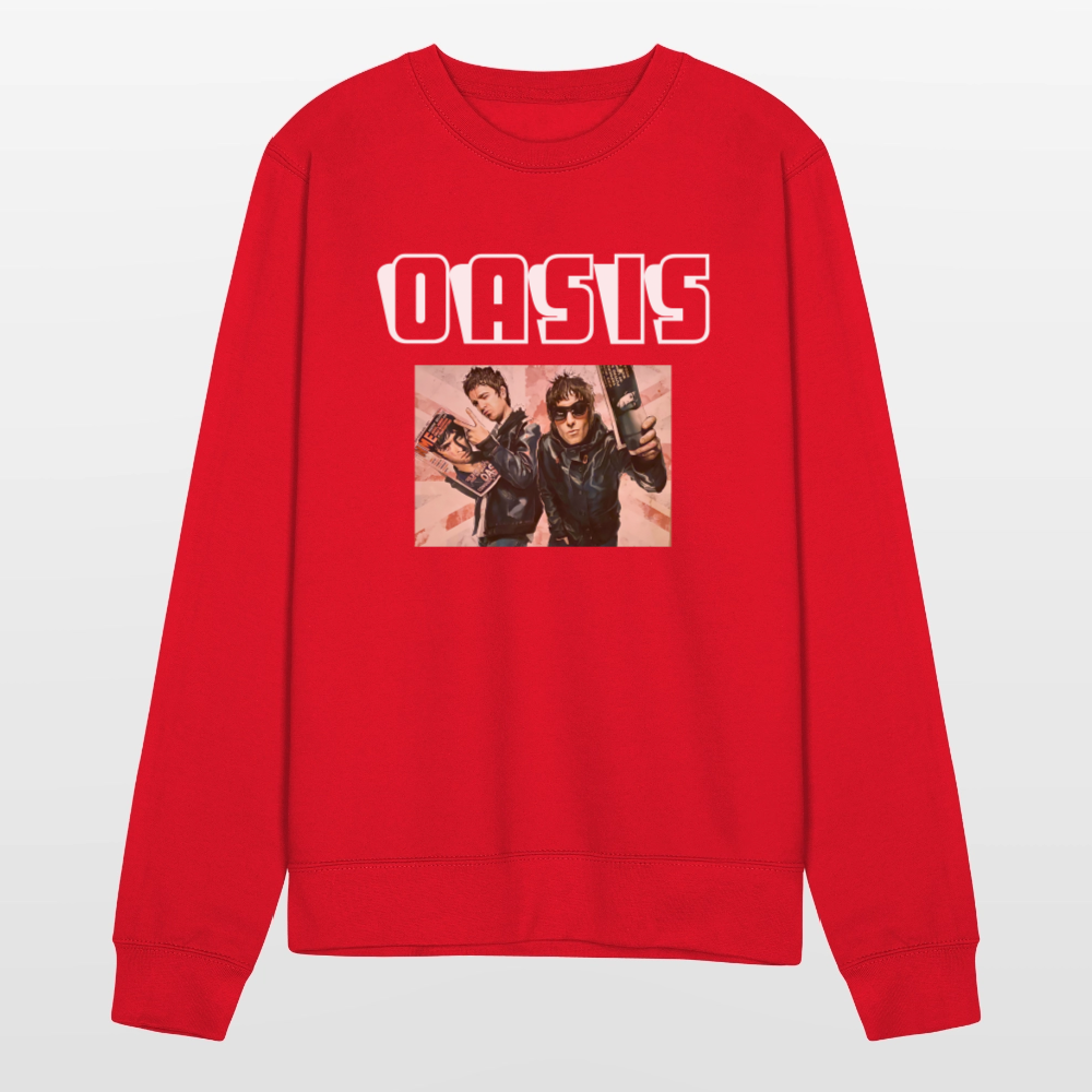Unisex Sweatshirt Oasis Britpop - red