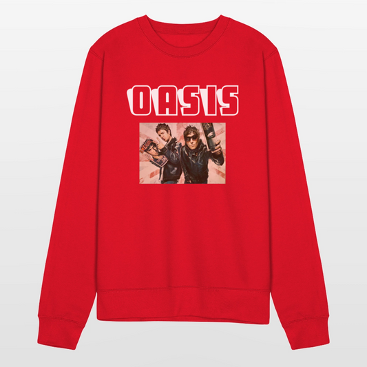 Unisex Sweatshirt Oasis Britpop - red