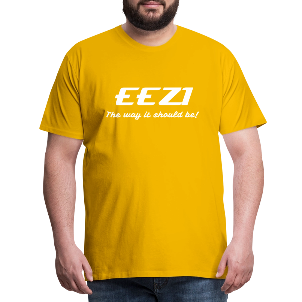 Men’s Premium T-Shirt-EEZI-The way it should be! - sun yellow