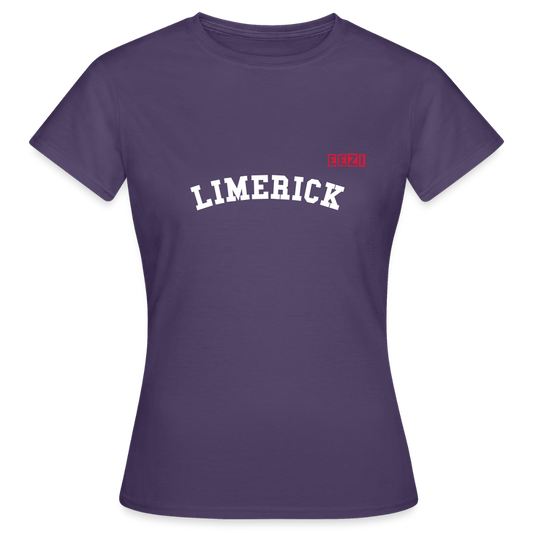 Women's T-Shirt Limerick Ireland Ladies Tee - dark purple