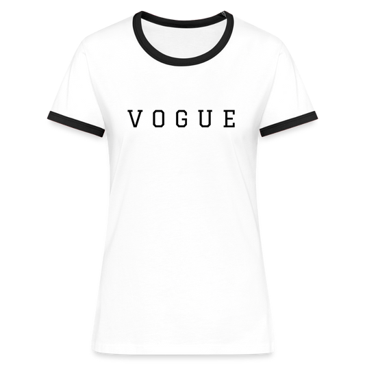 Women's Ringer T-Shirt - white/black
