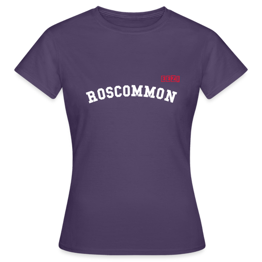 Women's T-Shirt Roscommon Ireland Ladies Tee - dark purple