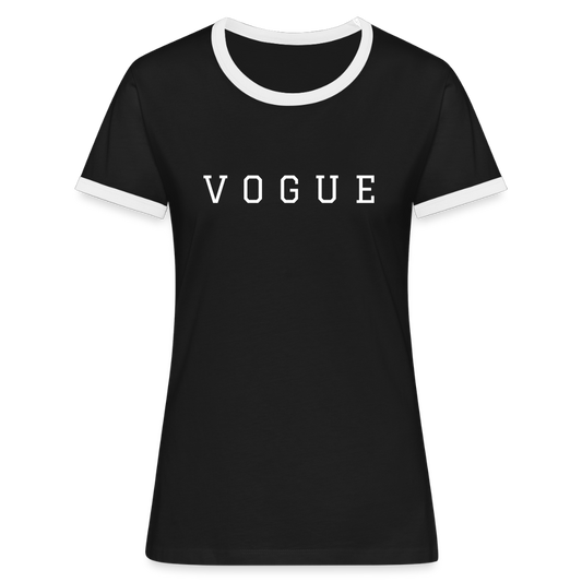 Women's Ringer T-Shirt - black/white