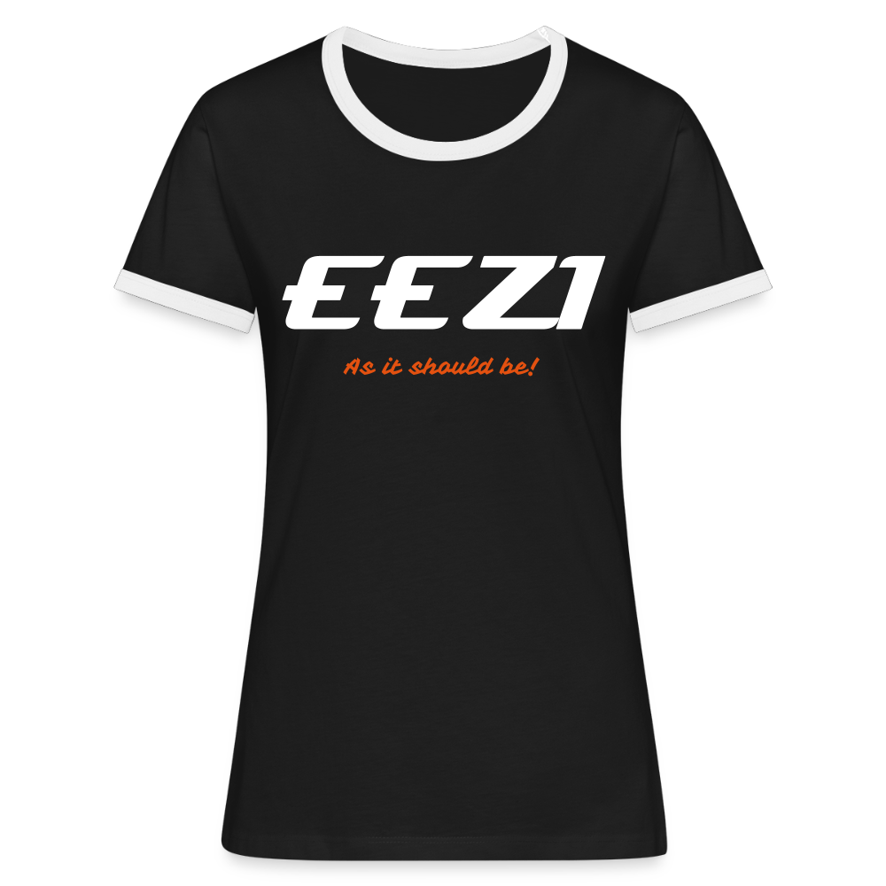 Women's Ringer T-Shirt-EEZI-As it should be! - black/white