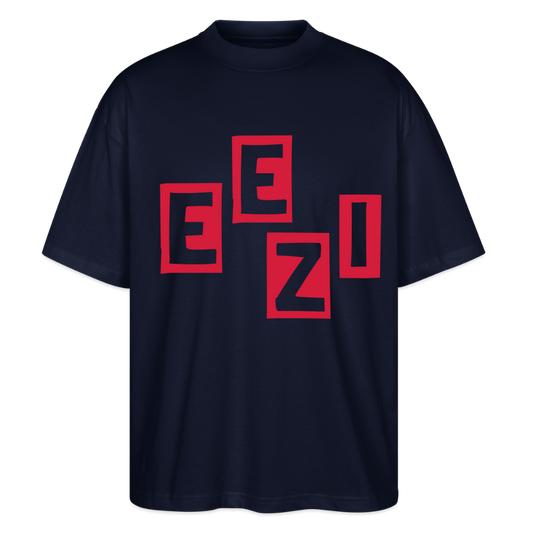 EEZI print Stanley/Stella Oversized Unisex Organic T-shirt Blaster - navy
