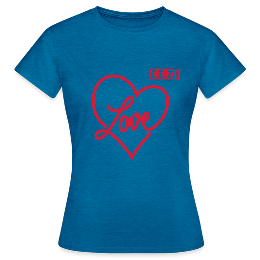 Women's T-Shirt Ladies LOVE Logo T-shirt - antique blue sapphire heather