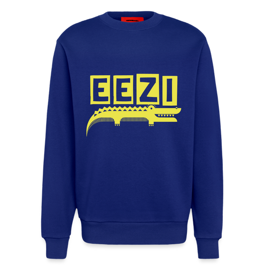 Eezi Colour Logo Organic Relaxed Crew Neck Made in EU - Iconic Blue