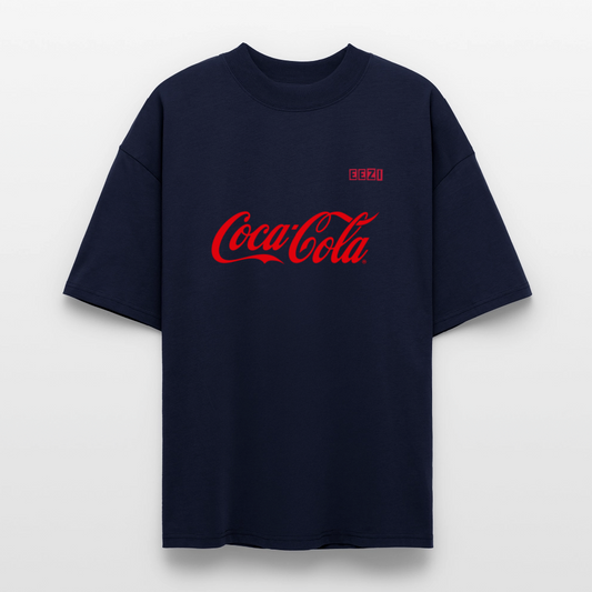 EEZI Cola Oversized Unisex Organic T-shirt - navy
