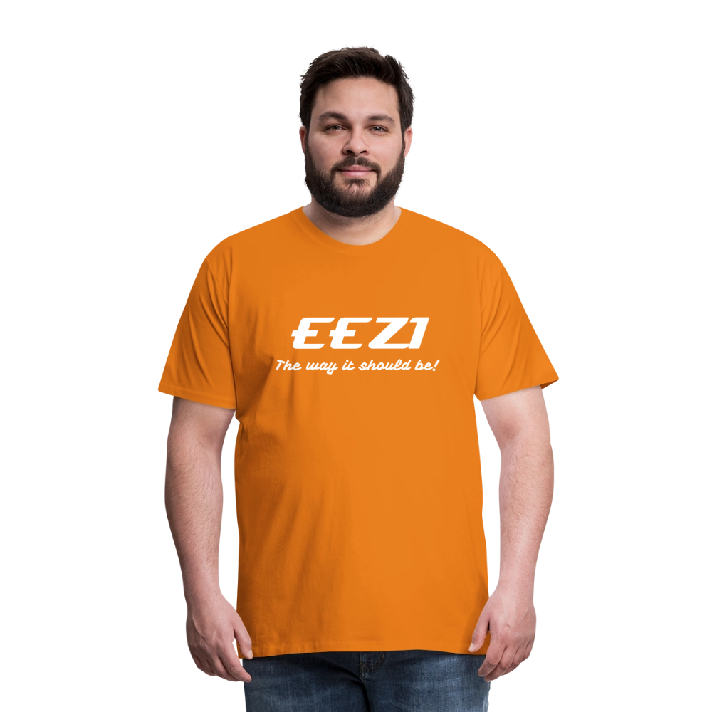 Men’s Premium T-Shirt-EEZI-The way it should be! - orange