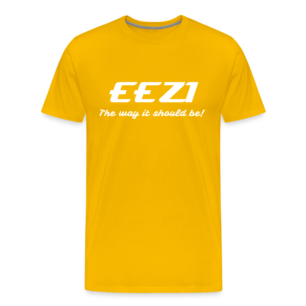 Men’s Premium T-Shirt-EEZI-The way it should be! - sun yellow