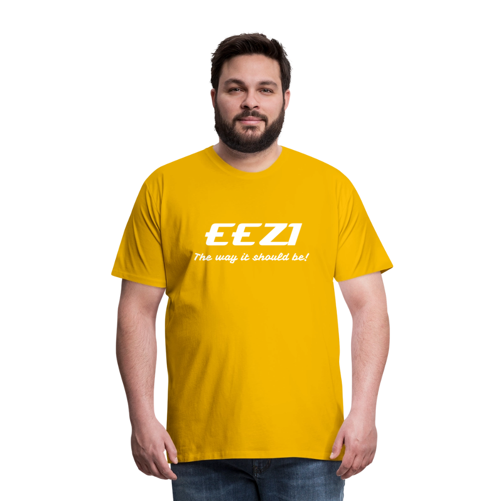 Men’s Premium T-Shirt-EEZI-The way it should be! - sun yellow