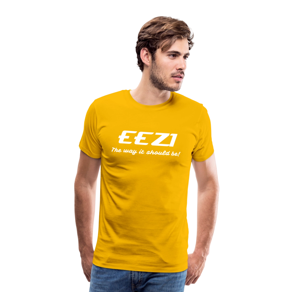 Men’s Premium T-Shirt-EEZI-The way it should be! - sun yellow