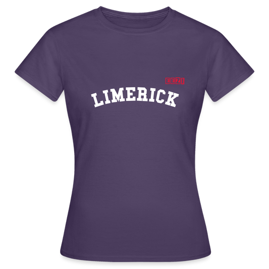 Women's T-Shirt Limerick Ireland Ladies Tee - dark purple
