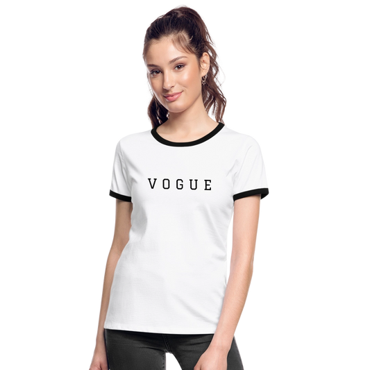 Women's Ringer T-Shirt - white/black
