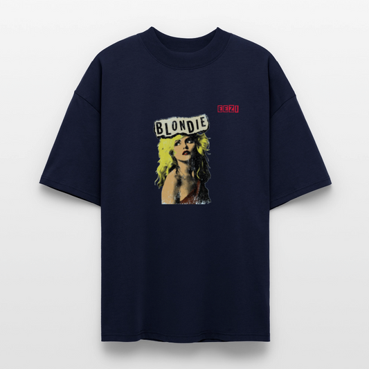 EEZI Blondie Oversized Unisex Organic T-shirt - navy