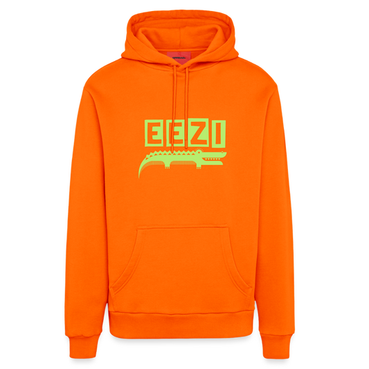 EEZI colour Logo Organic Relaxed Hoodie Made in EU - SUNSET ORANGE
