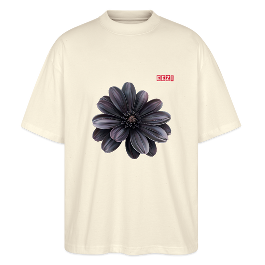 EEZI BLACK FLOWER Stanley/Stella Oversized Unisex Organic T-shirt Blaster - natural raw