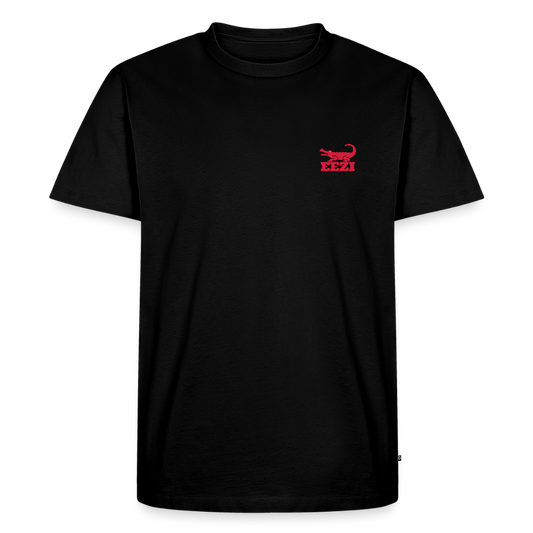 EEZI Men’s Premium T-Shirt - Red CHEST Logo - black