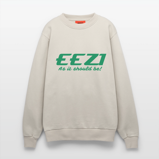 Organic Relaxed Crew Neck Made in EU FLOCK PRINT - EEZI - WARM CLAY